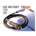 Schweißbrenner MB 501 Brenner 550A Wassergekühlt Schlauchpaket 3m MIG MAG