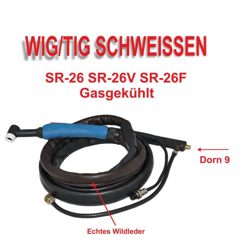 WIG Schlauchpaket SR9F Schweiß Schweissbrenner Brenner 4m 95-110A FLEX Potenziom 