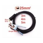 Massekabel 300A Schweißkabel Zange mit hoch flexibel 25mm² 3m/4m/5m Dorn 9/13