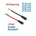Schweißkabel massekabel verlängerung Ø 16 mm² bis 70 mm² Dorn 9 & 13 & M6 bis M12